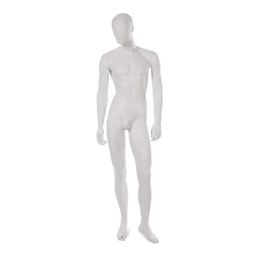 Abstract Male Mannequin – White – For Modern Retail Display